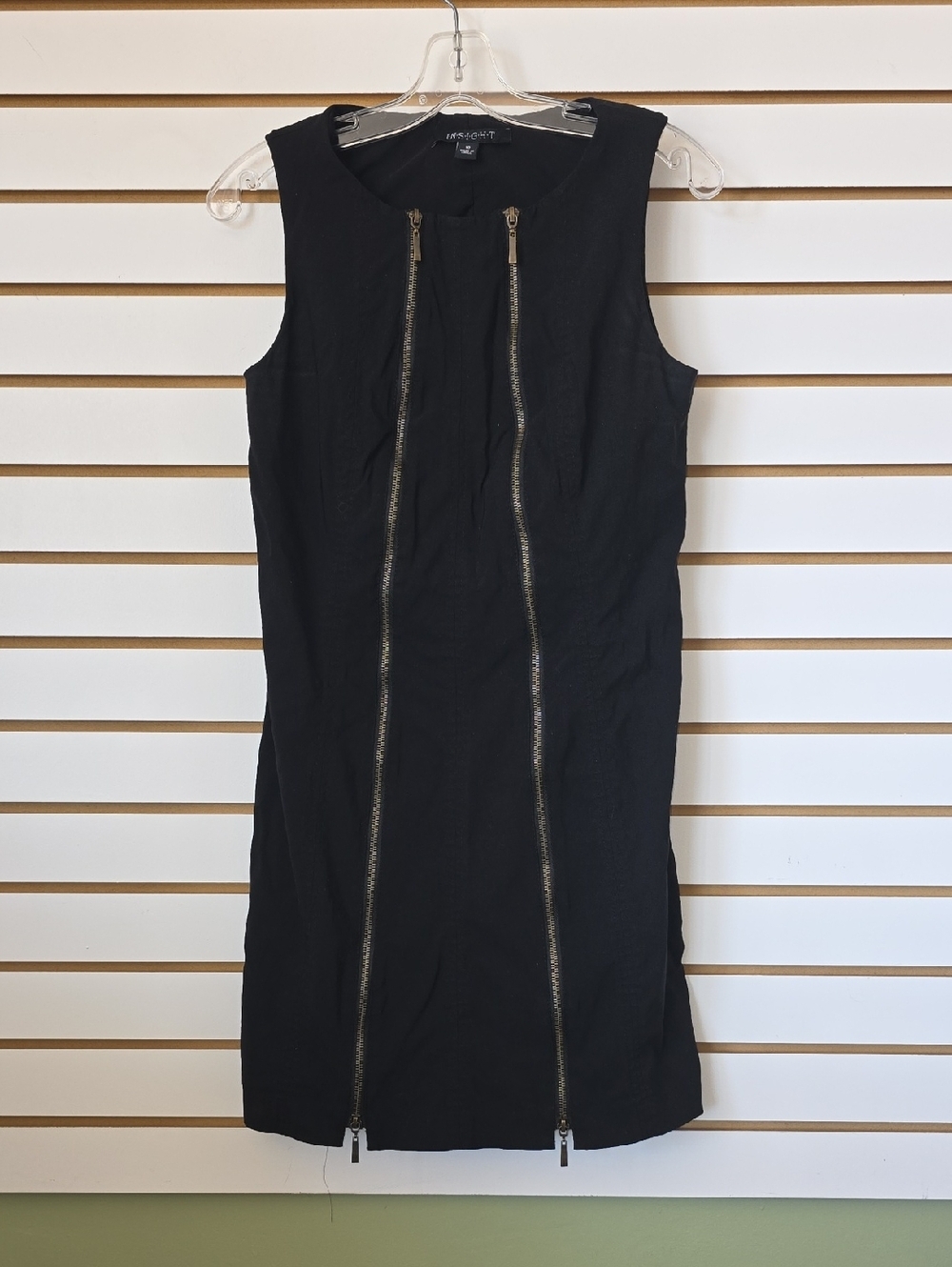 Insight Gold Zipper Detail Midi Dress 10